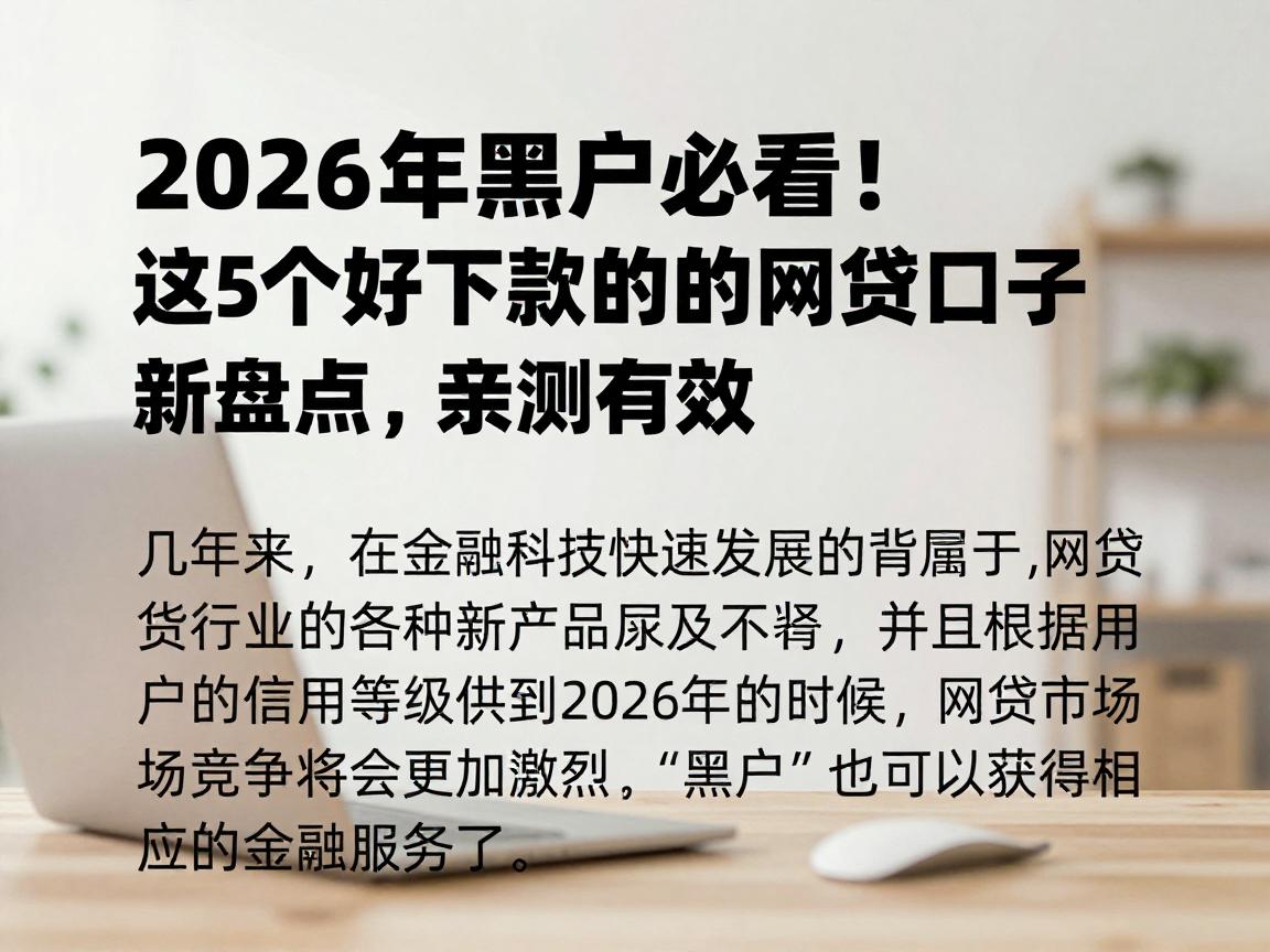 2026年黑户必看！这5个好下款的网贷口子最新盘点，亲测有效