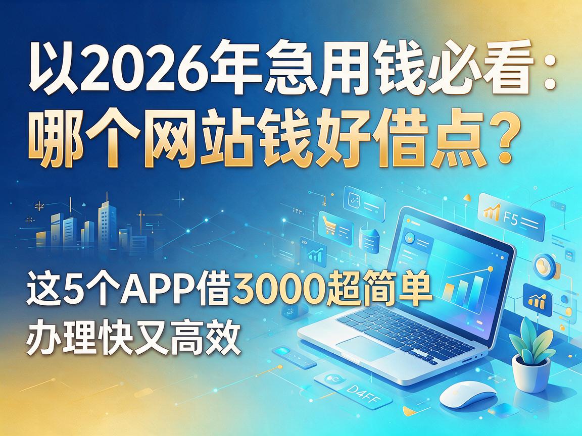 2026年急用钱必看：哪个网站钱好借点？这5个APP借3000超简单，办理快又高效