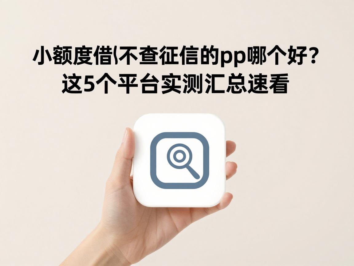 小额度借钱不查征信的app哪个好？这5个平台实测汇总速看！