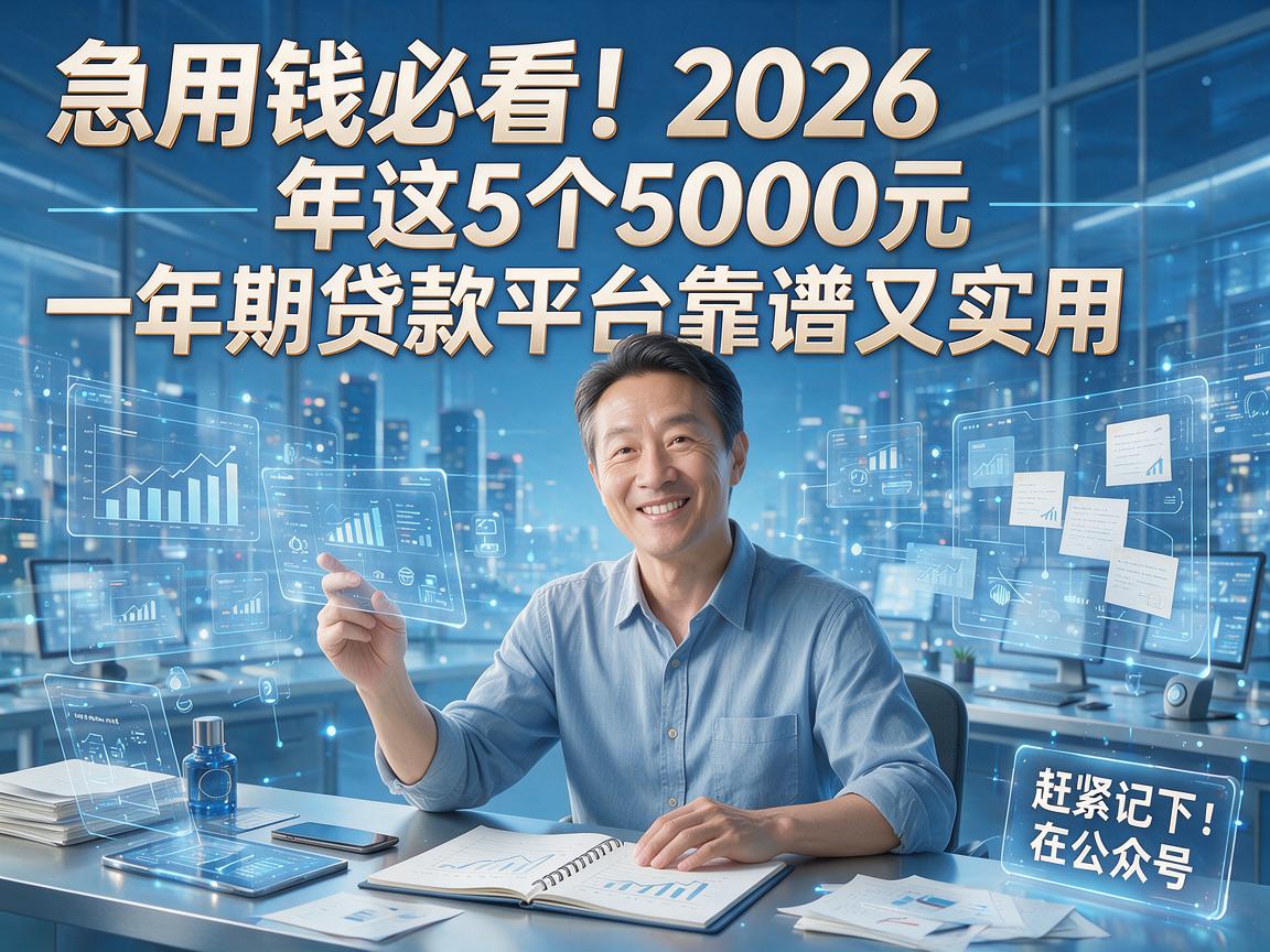 急用钱必看！2026年这5个5000元一年期贷款平台靠谱又实用，赶紧记下