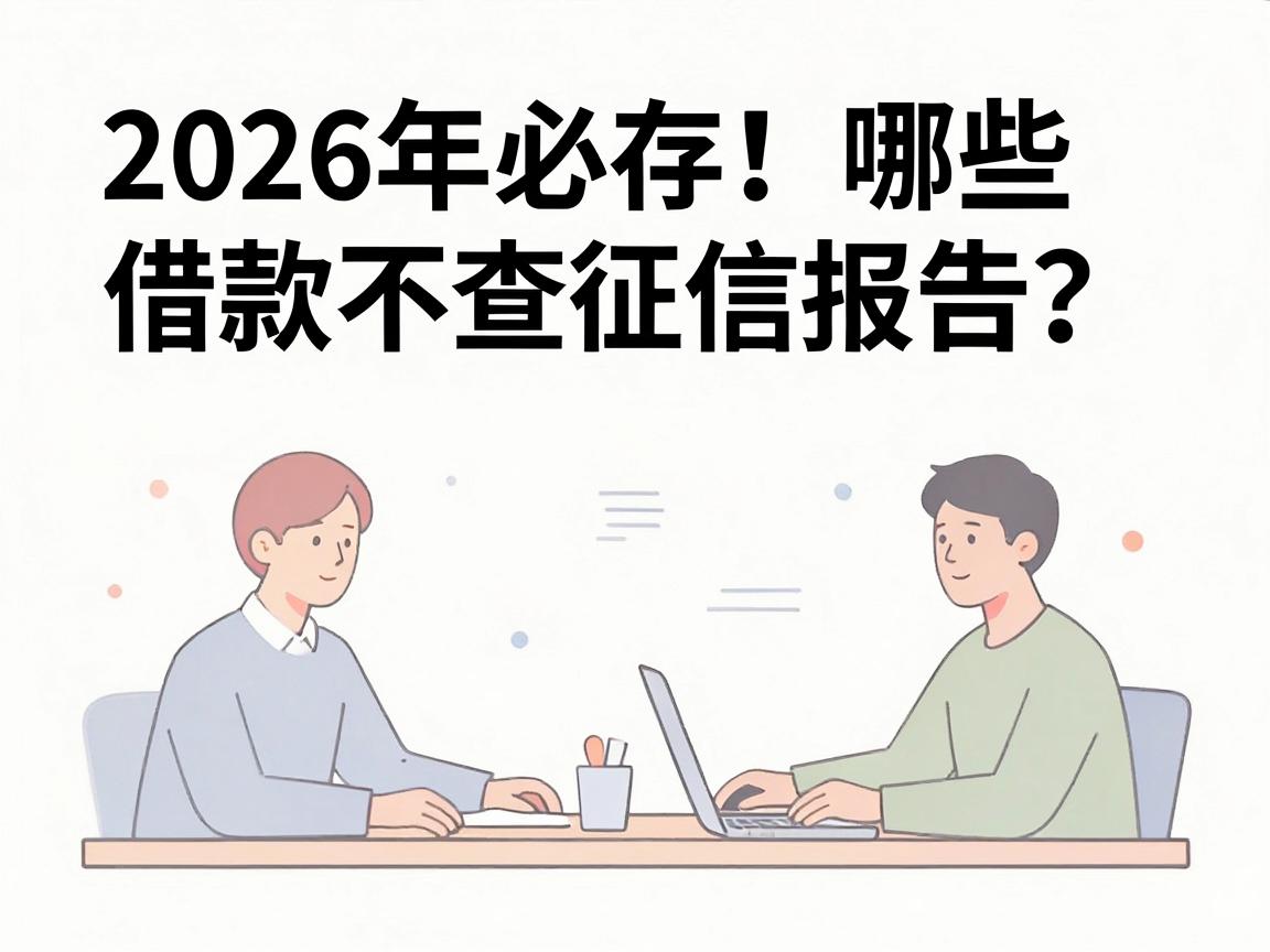 2026年必存！哪些借款不查征信报告？今日筛选小额贷款申请太多也能下款