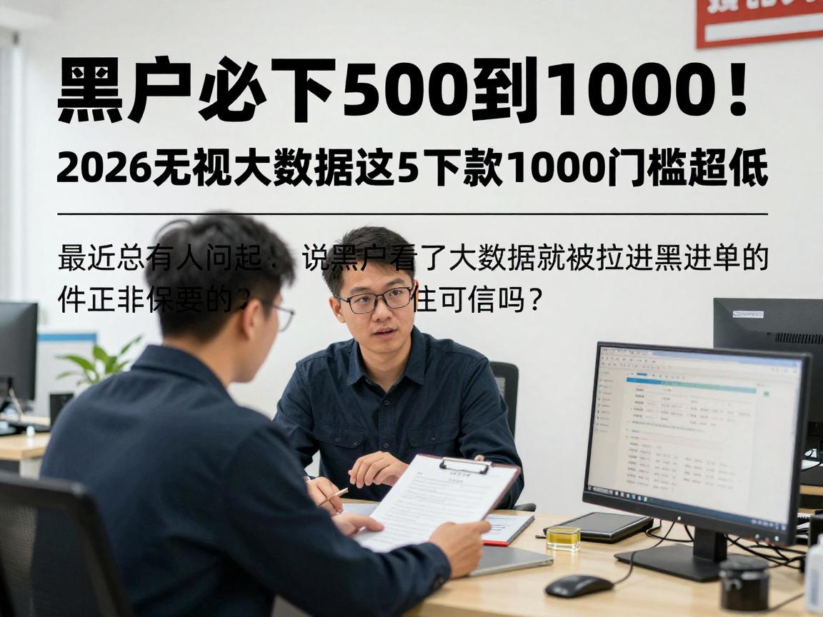 黑户必下500到1000！2026无视大数据这5个借款软件下款10000门槛超低
