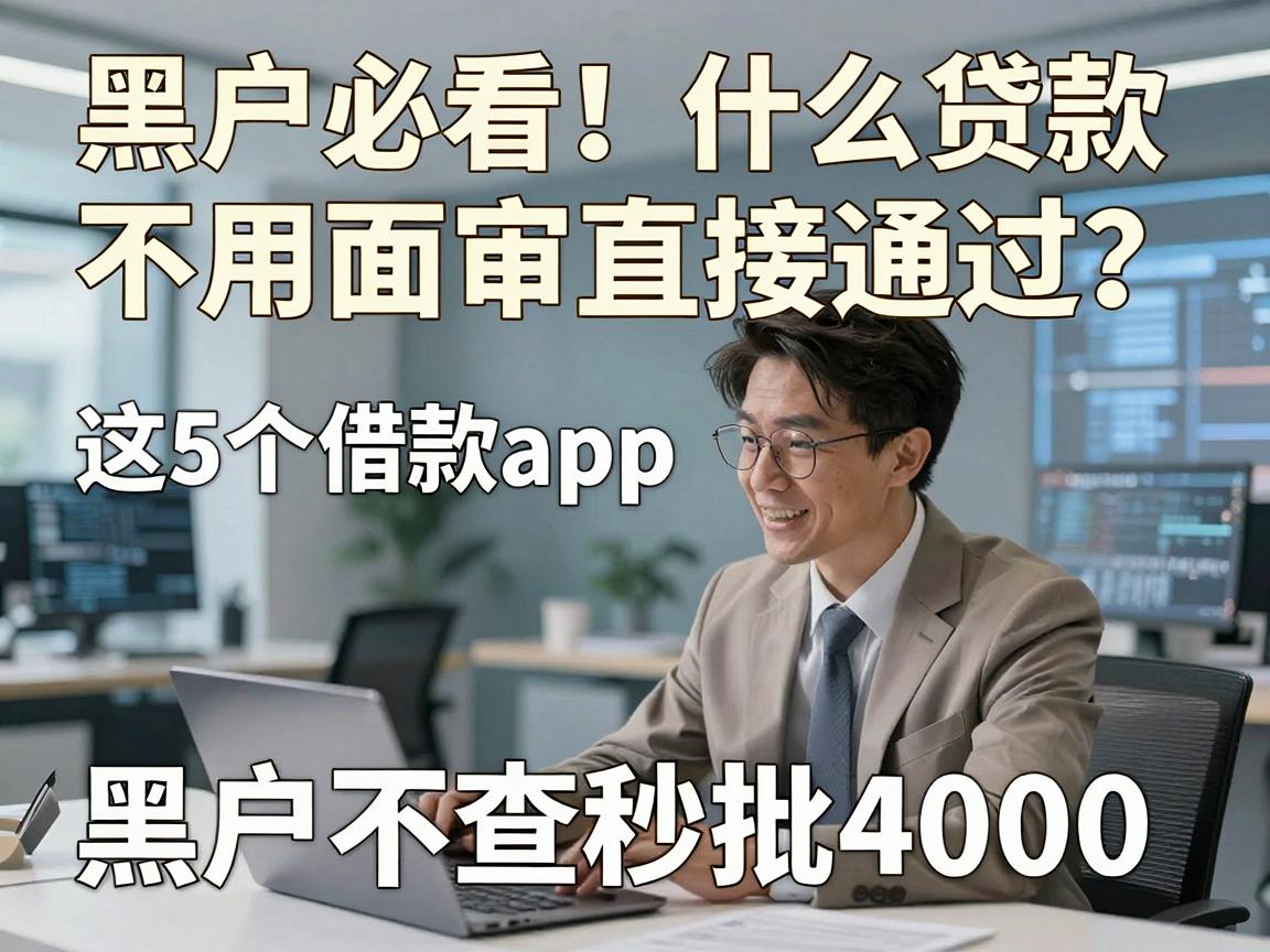 黑户必看！什么贷款不用面审直接通过？这5个借款app黑户不查秒批4000