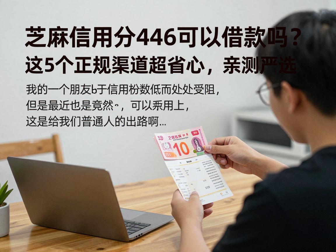 芝麻信用分446可以借款吗？这5个正规渠道超省心，亲测严选！