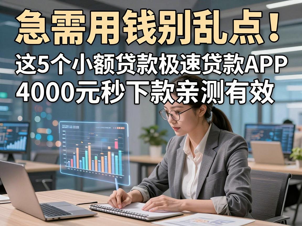 急需用钱别乱点！这5个小额贷款极速贷款APP，4000元秒下款亲测有效