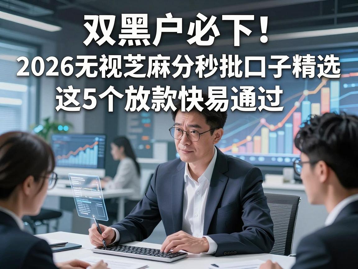 双黑户必下！2026无视芝麻分秒批口子精选，这5个放款快易通过