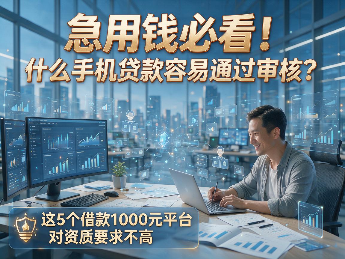 急用钱必看！什么手机贷款容易通过审核？这5个借款1000元平台对资质要求不高