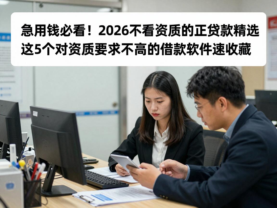 急用钱必看！2026不看资质的正规贷款精选，这5个对资质要求不高的借款软件速收藏