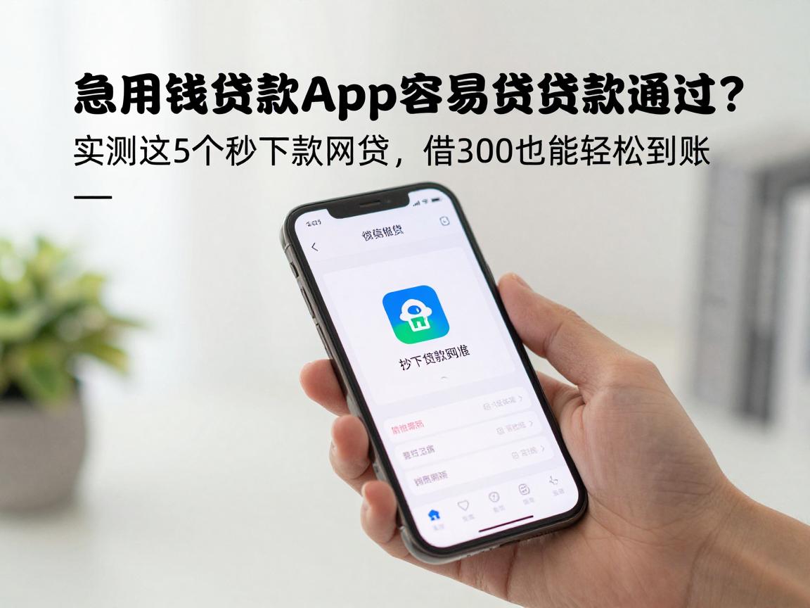 急用钱必看！哪些贷款app容易贷款通过？实测这5个秒下款网贷，借300也能轻松到账