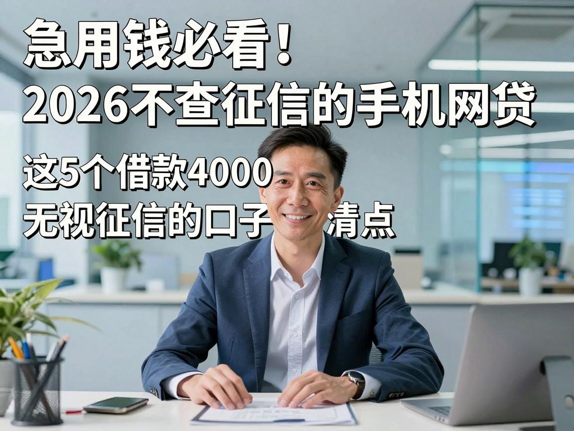 急用钱必看！2026不查征信的手机网贷，这5个借款4000无视征信的口子速清点