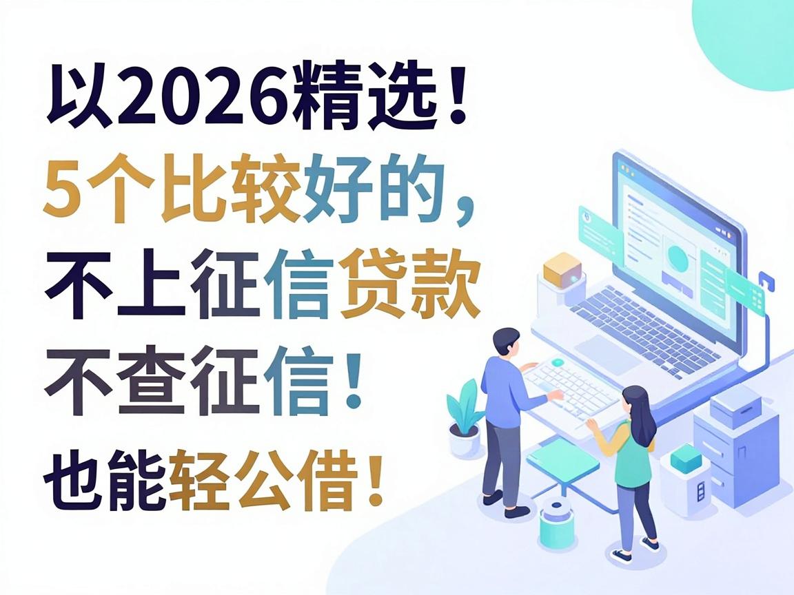 2026精选！5个比较好的不上征信贷款，不查征信也能轻松借！