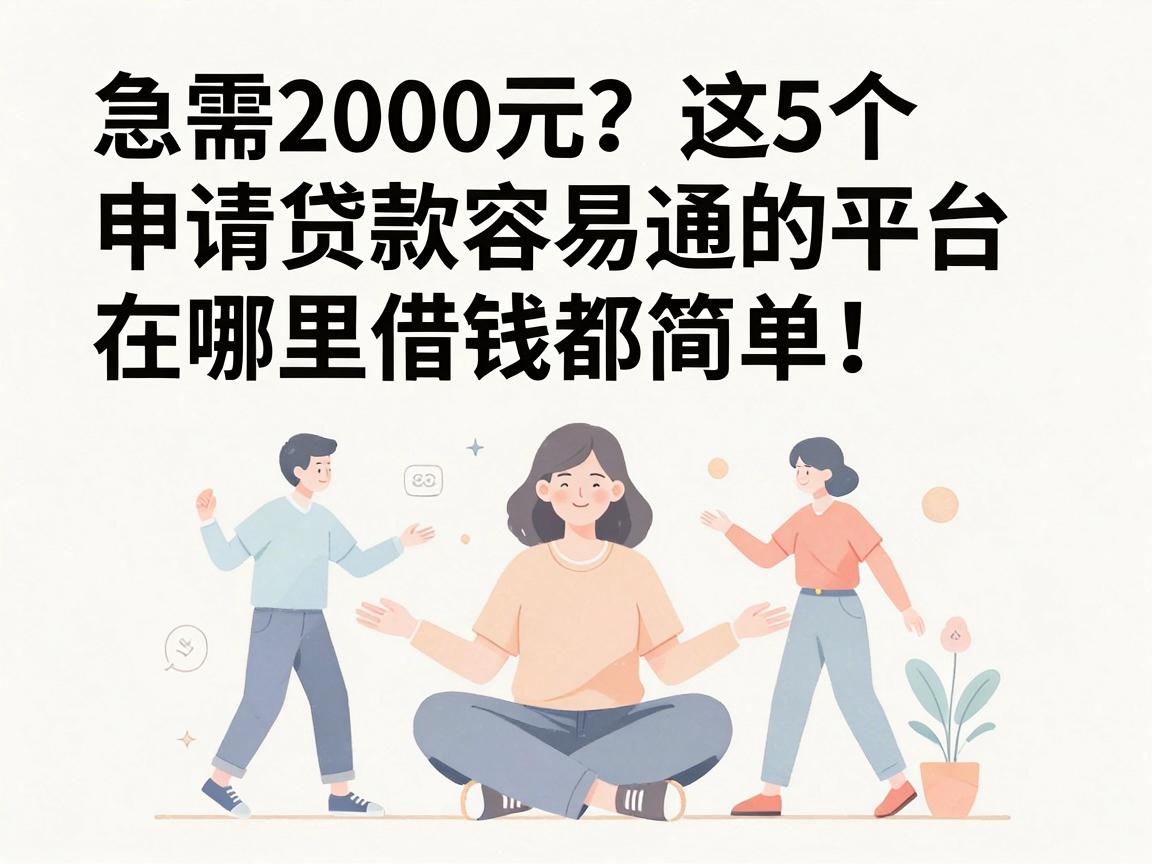 急需2000元？这5个申请贷款容易通过的平台，在哪里借钱都简单！