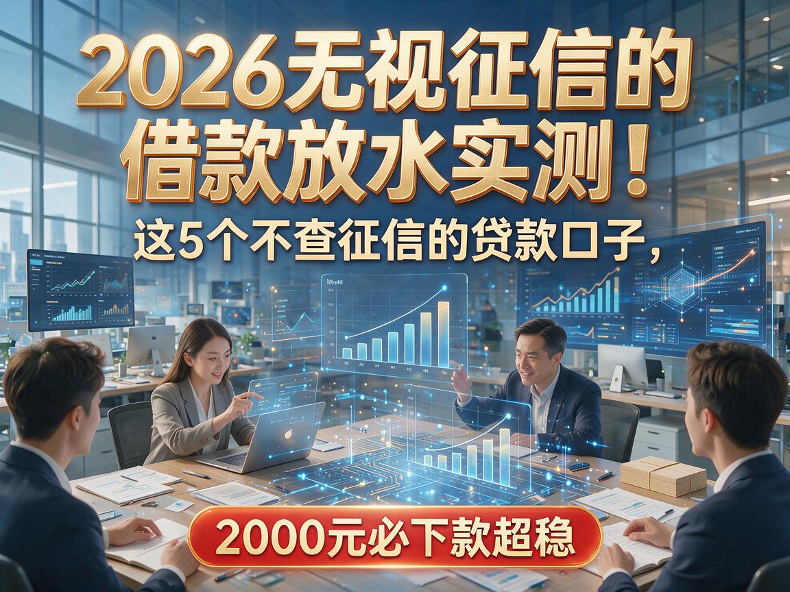 2026无视征信的借款放水实测！这5个不查征信的贷款口子，2000元必下款超稳！
