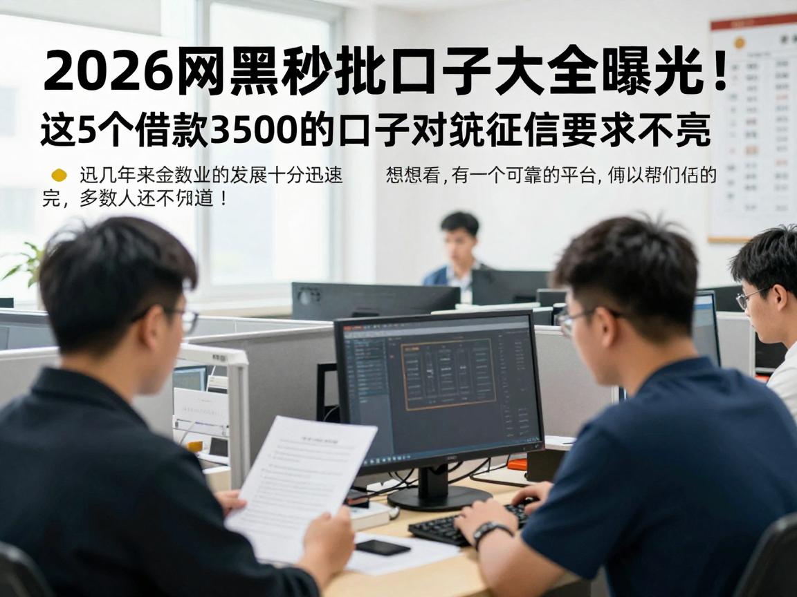 2026网黑秒批口子大全曝光！这5个借款3500的口子对征信要求不高，多数人还不知道！