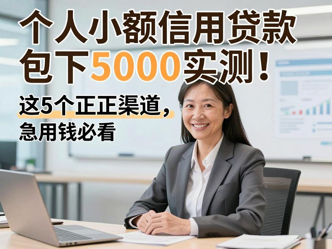 个人小额信用贷款包下5000实测！这5个正规渠道，急用钱必看
