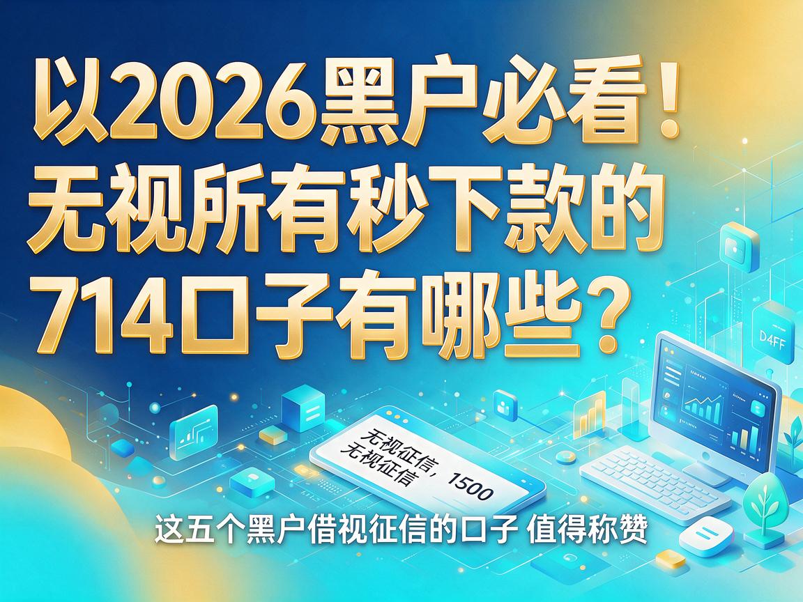 2026黑户必看！无视所有秒下款的714口子有哪些？这五个黑户借1500无视征信的口子值得称赞