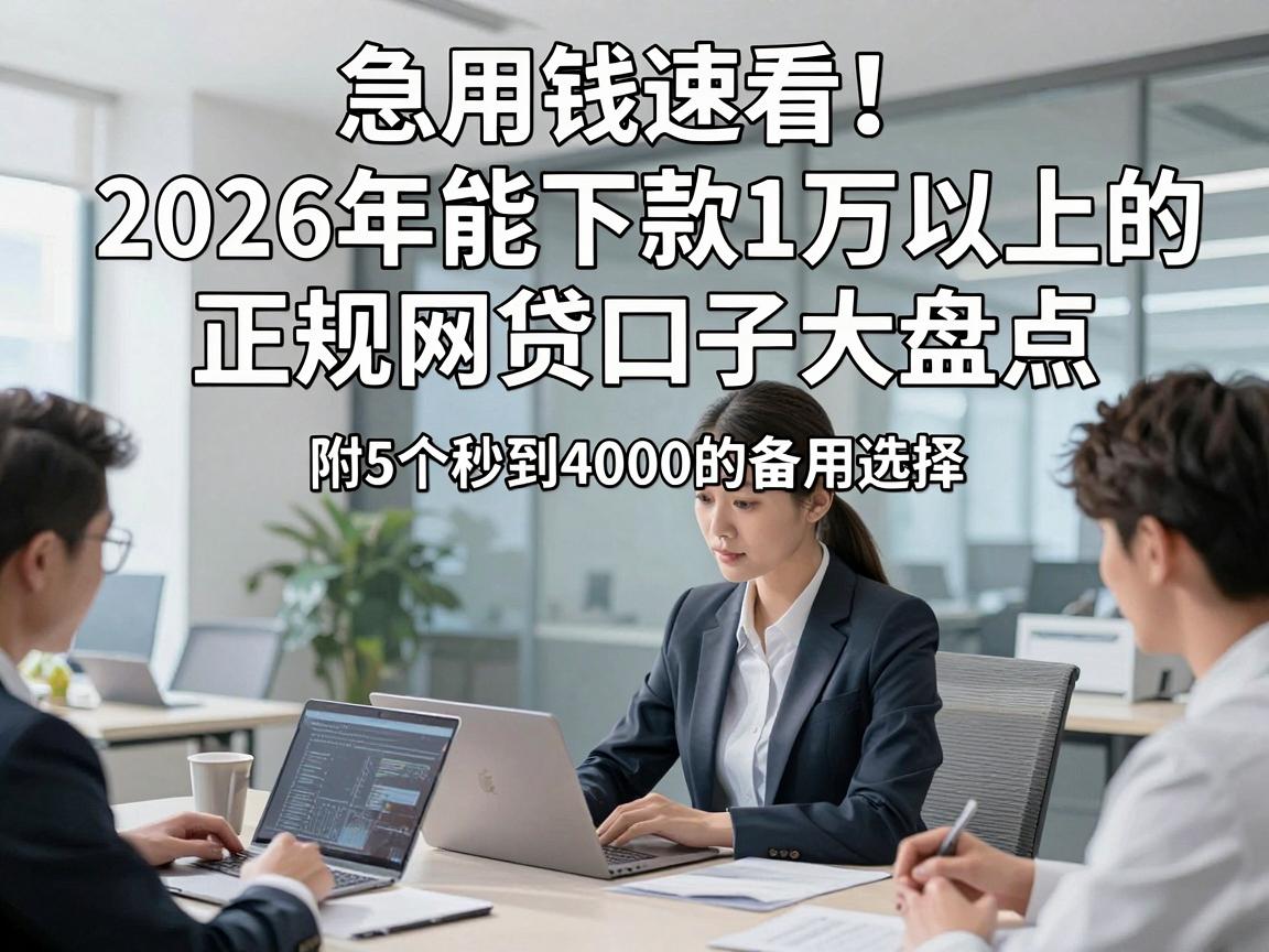 急用钱速看！2026年能下款1万以上的正规网贷口子大盘点，附5个秒到4000的备用选择