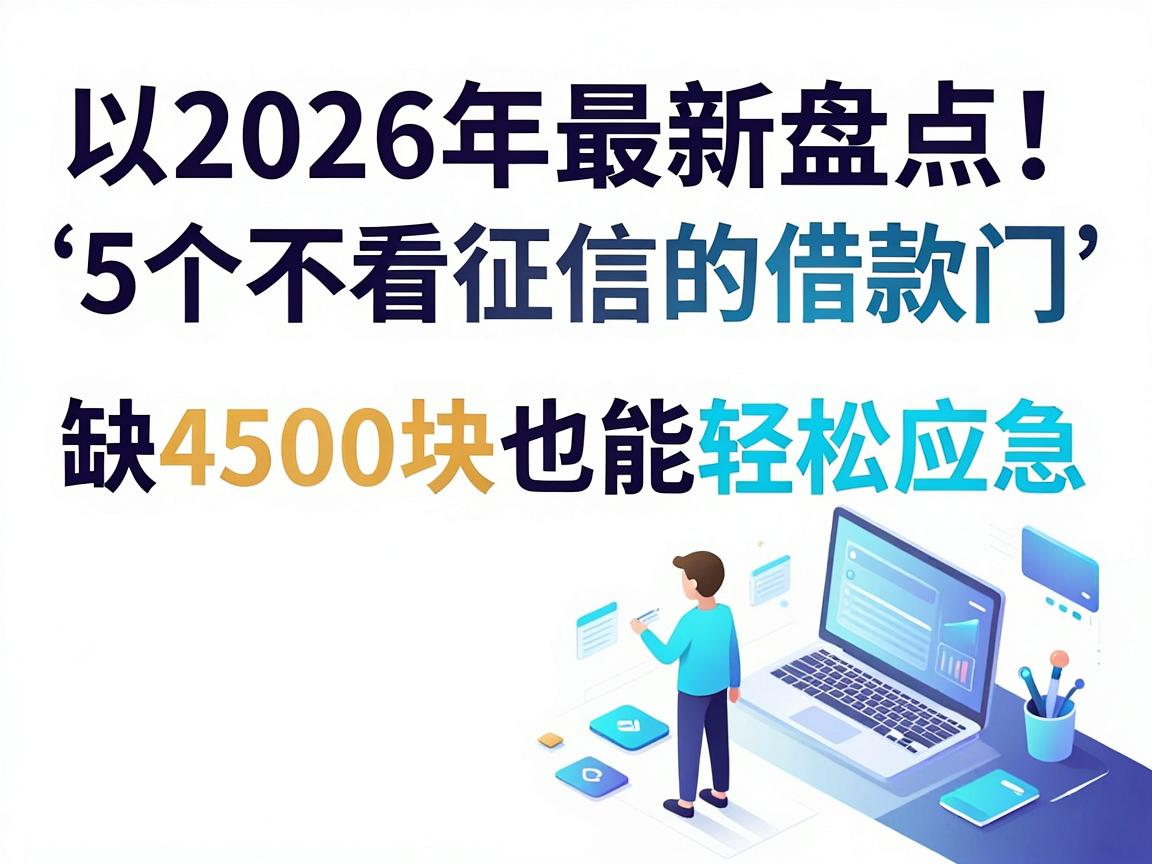 2026年最新盘点！5个不看征信的借款门，缺4500块也能轻松应急