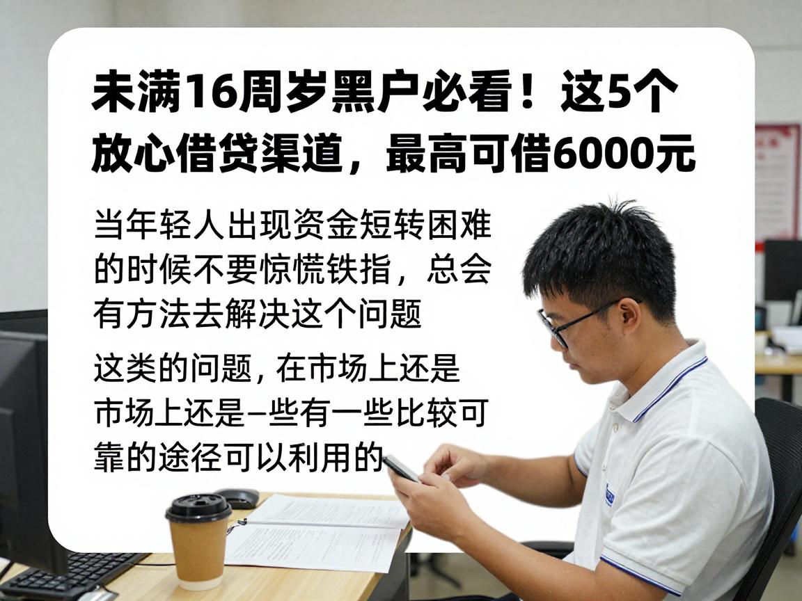 未满16周岁黑户必看！这5个放心借钱渠道，最高可借6000元