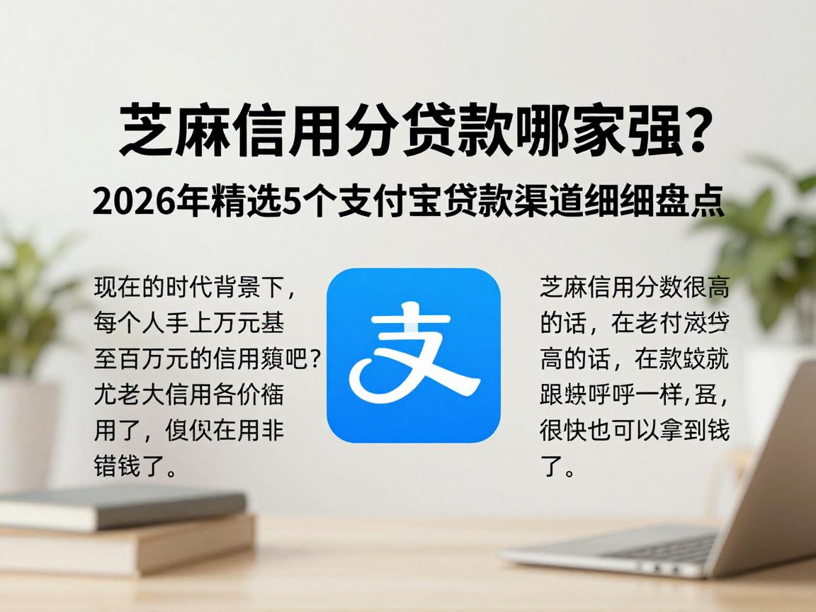 芝麻信用分贷款哪家强？2026年精选5个支付宝贷款渠道细致盘点