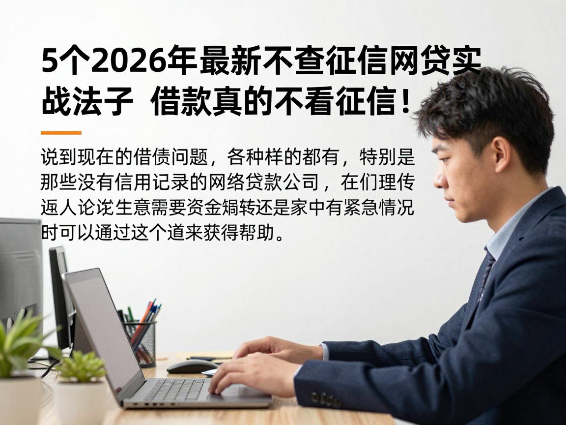 5个2026年最新不查征信网贷实战法子，借款真的不看征信！