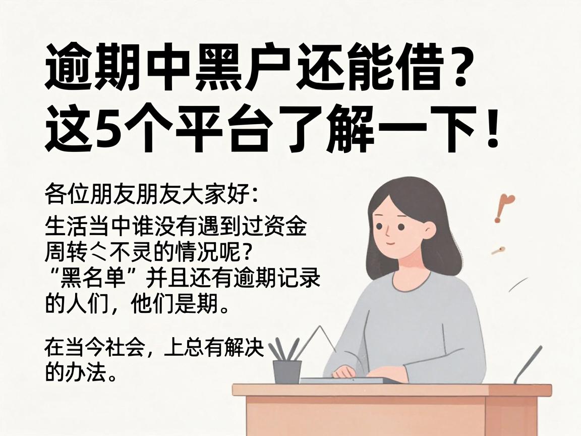 逾期中黑户还能借？这5个平台了解一下！