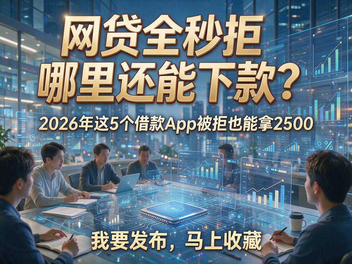 网贷全秒拒哪里还能下款？2026年这5个借款App被拒也能拿2500，马上收藏
