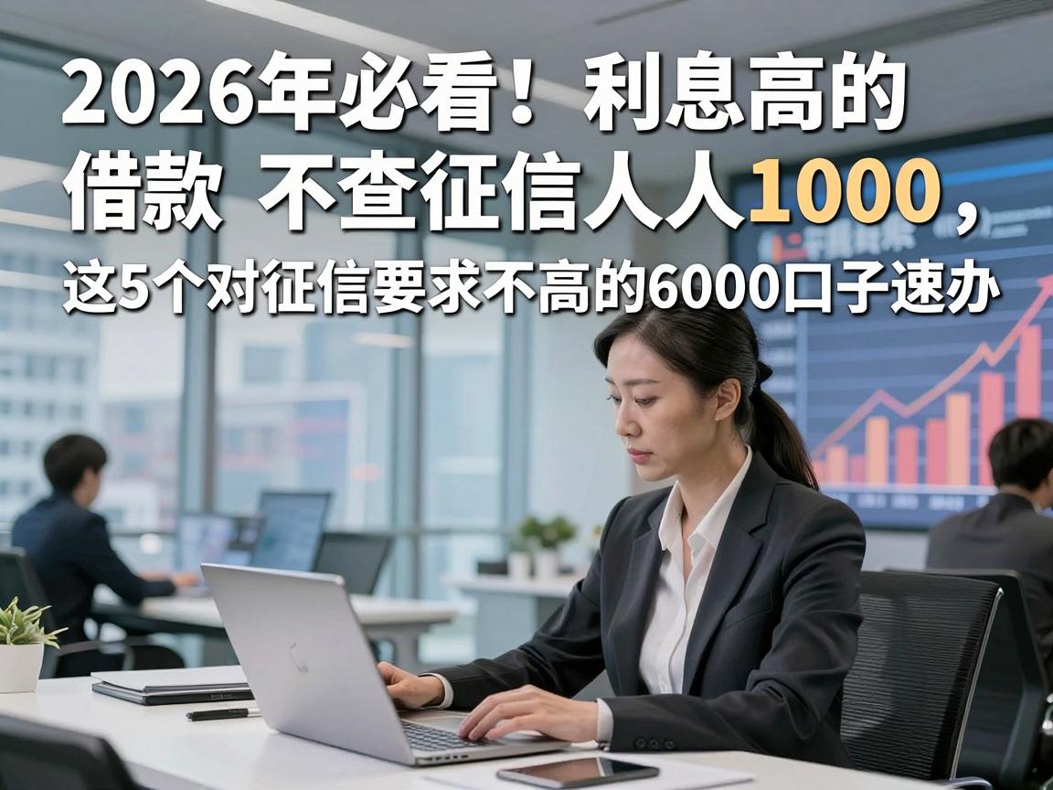 2026年必看！利息高的借款不查征信人人1000，这5个对征信要求不高的6000口子速办