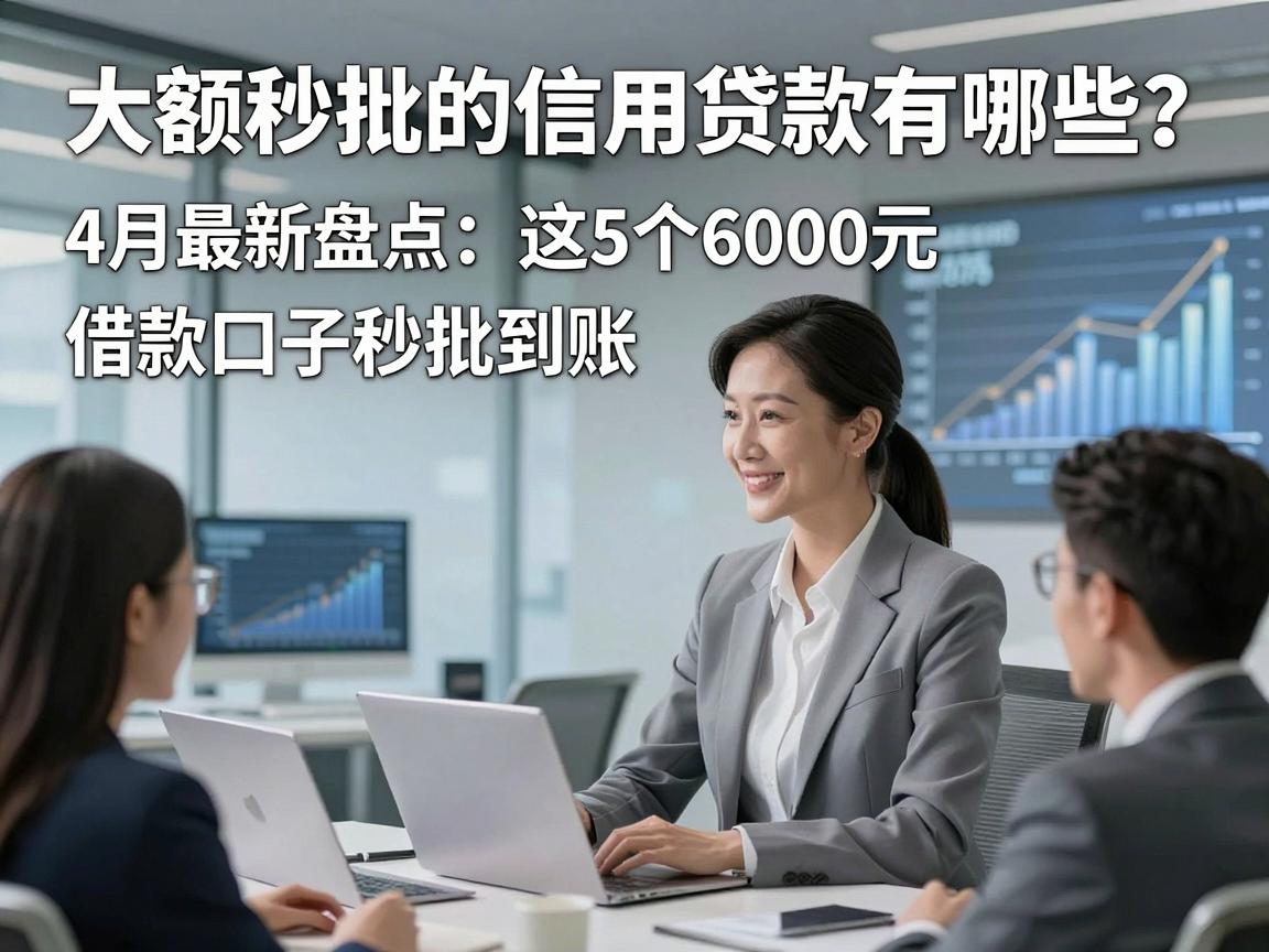 大额秒批的信用贷款有哪些？4月最新盘点：这5个6000元借款口子秒批到账