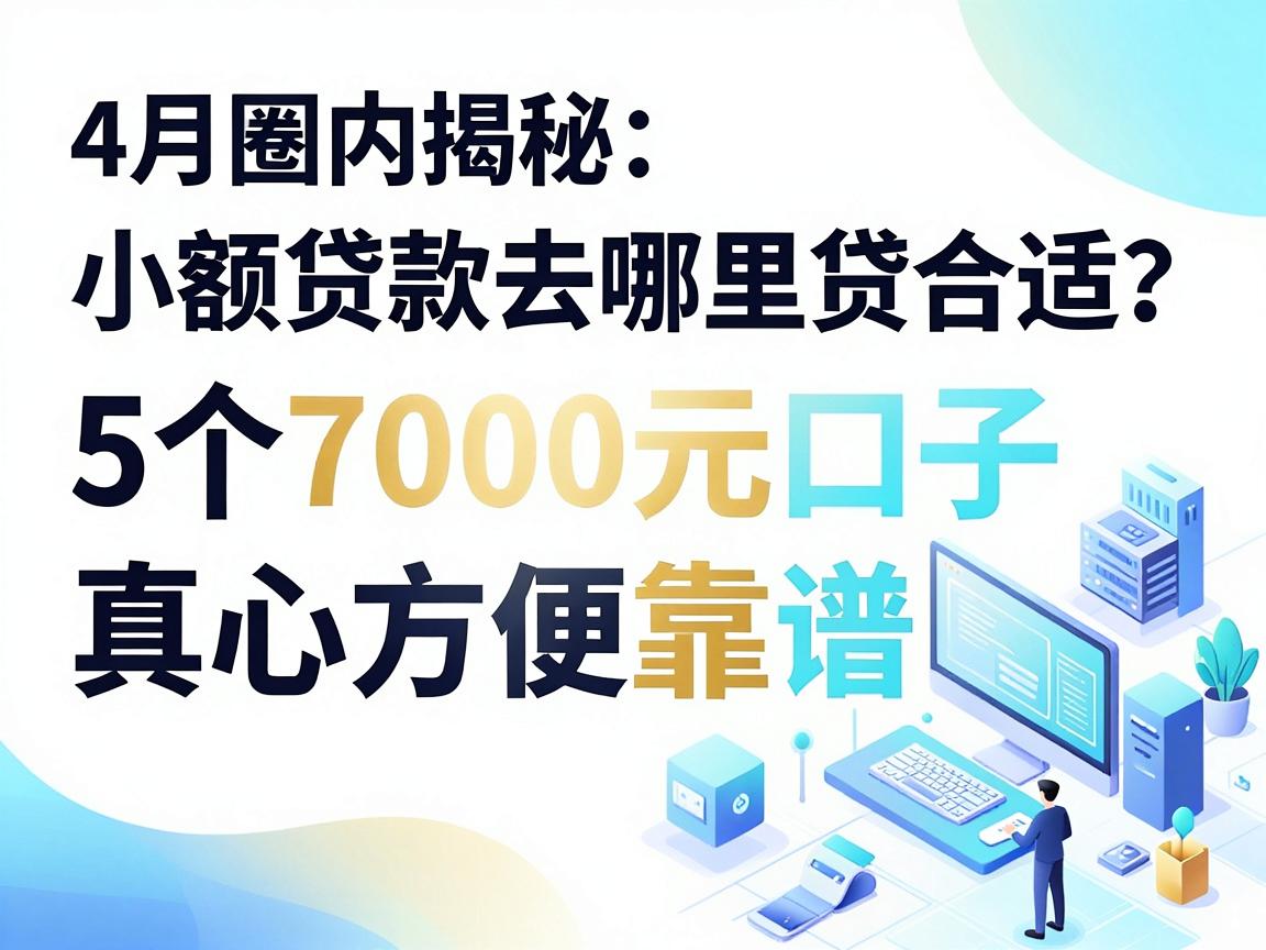 4月圈内揭秘：小额贷款去哪里贷合适？这5个7000元口子真心方便又靠谱