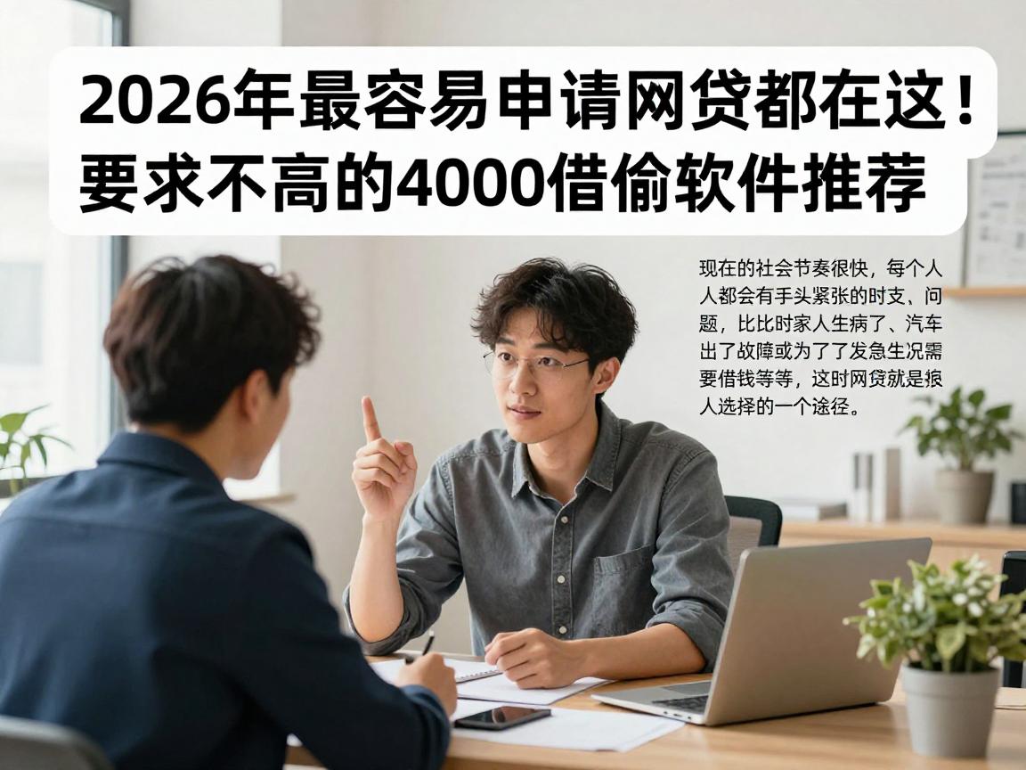 2026年最容易申请的网贷都在这！要求不高的4000借款软件推荐