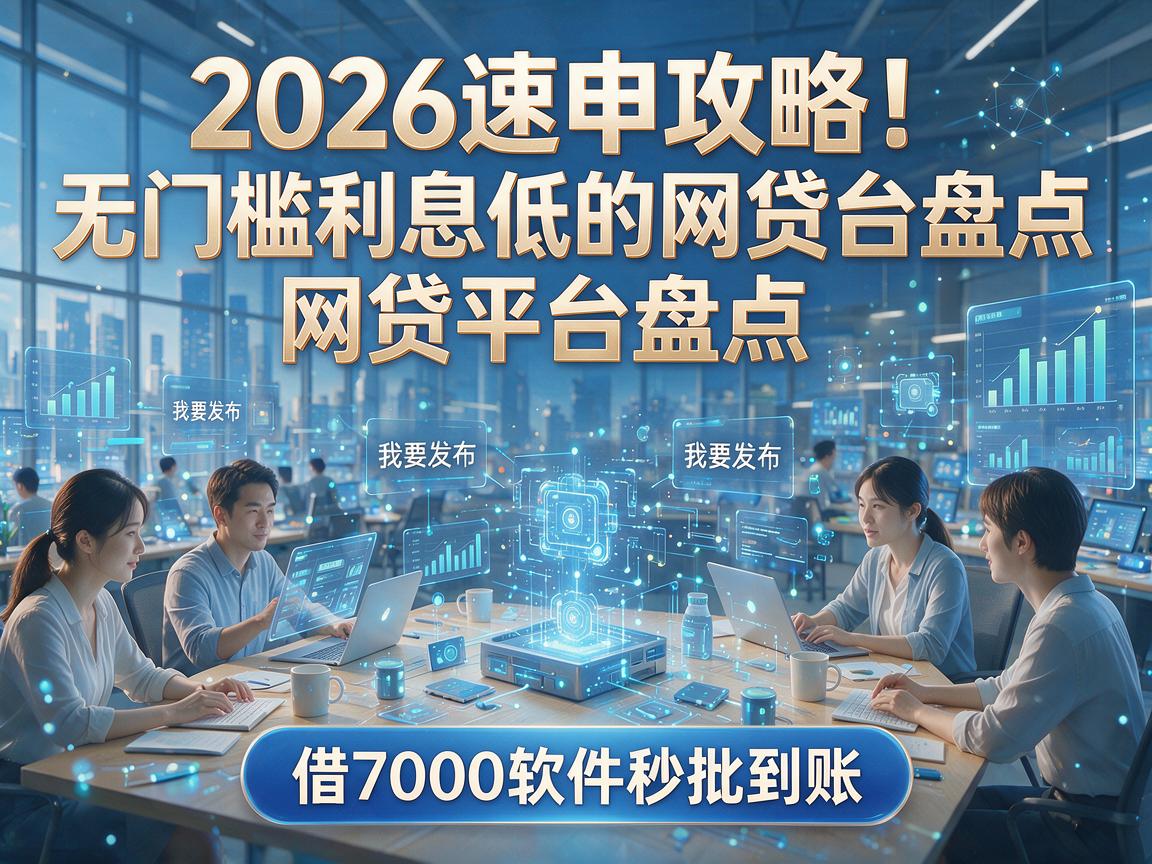 2026速申攻略！无门槛利息低的网贷平台盘点，借7000软件秒批到账