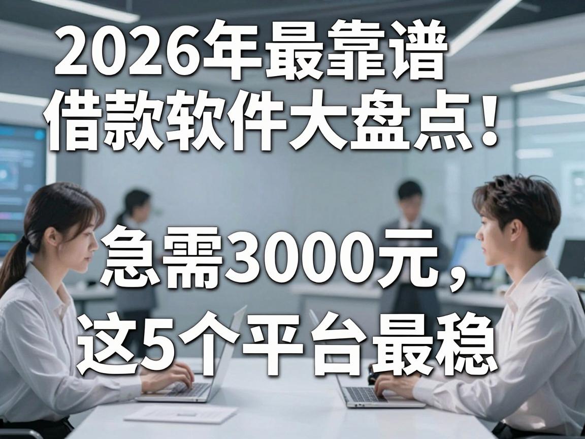 2026年最靠谱借款软件大盘点！急需3000元，这5个平台最稳