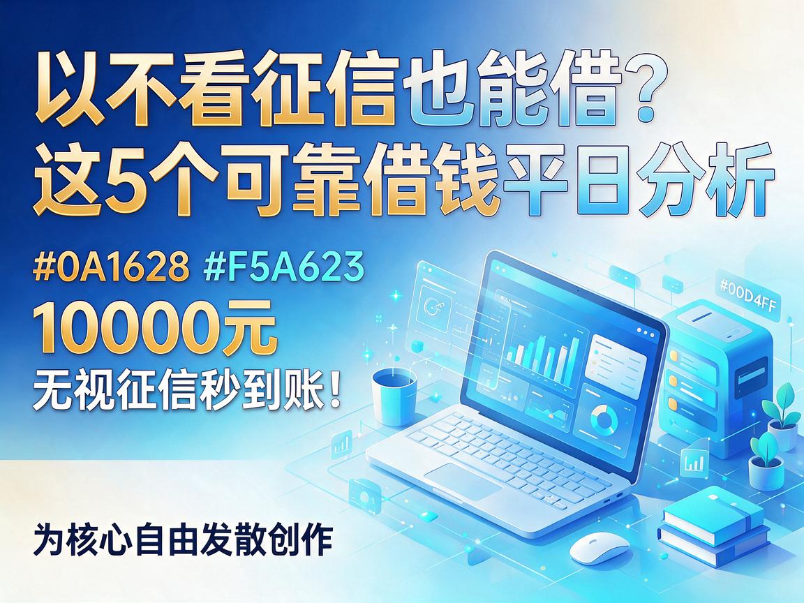 不看征信也能借？这5个可靠借钱平台今日分析，10000元无视征信秒到账！