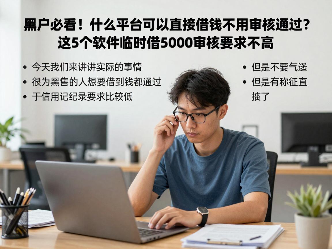 黑户必看！什么平台可以直接借钱不用审核通过？这5个软件临时借5000审核要求不高