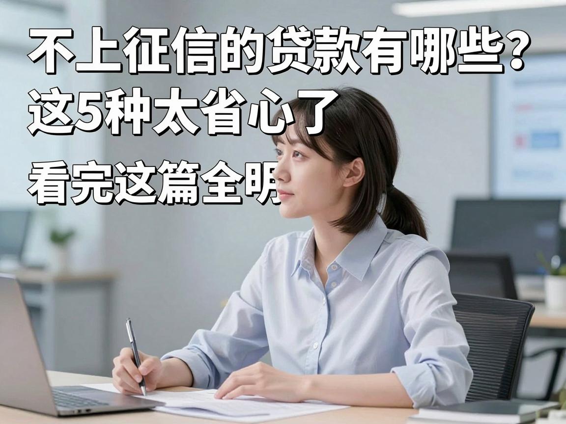 不上征信的贷款有哪些？这5种太省心了，看完这篇全明白！