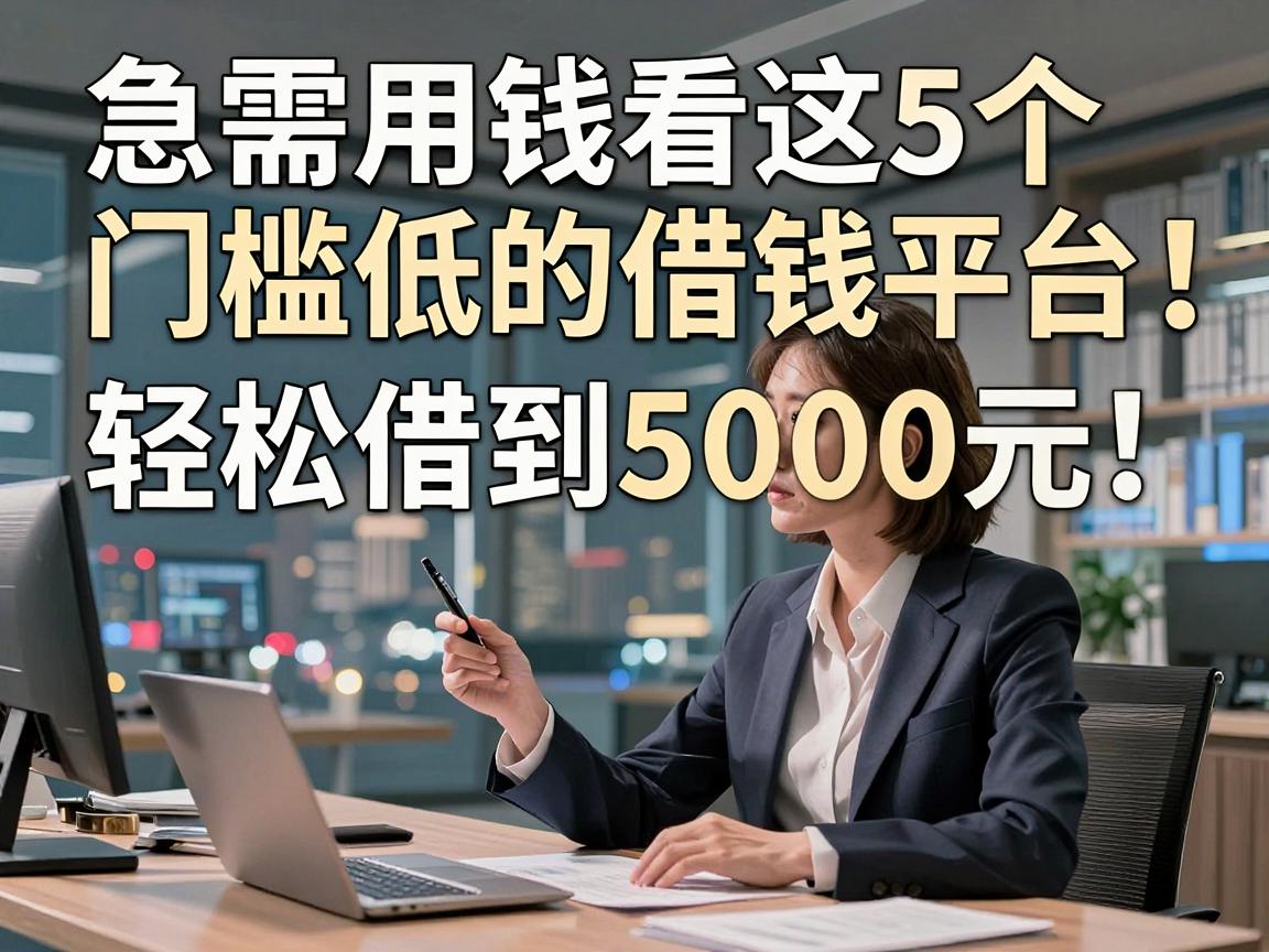 急需用钱看这5个门槛低的借钱平台，轻松借到5000元