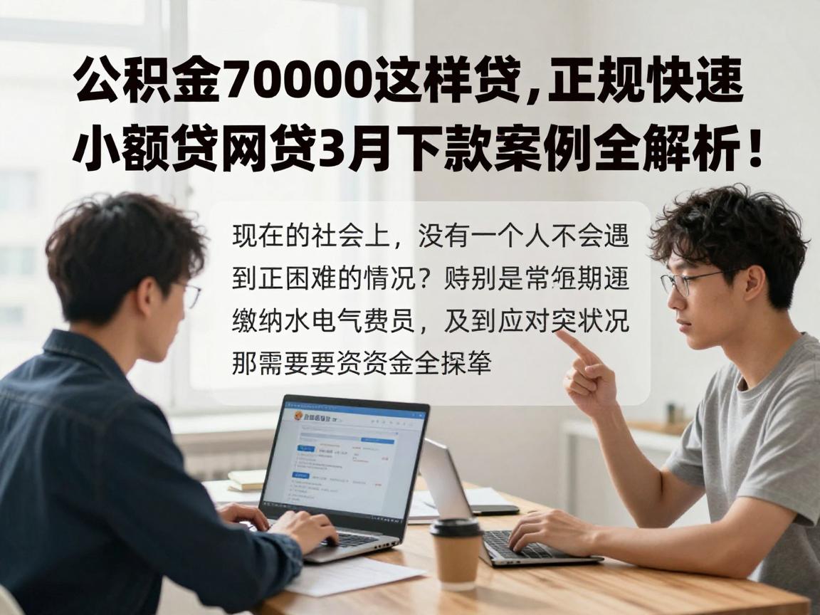 公积金70000这样贷，正规快速小额贷网贷3月下款案例全解析！