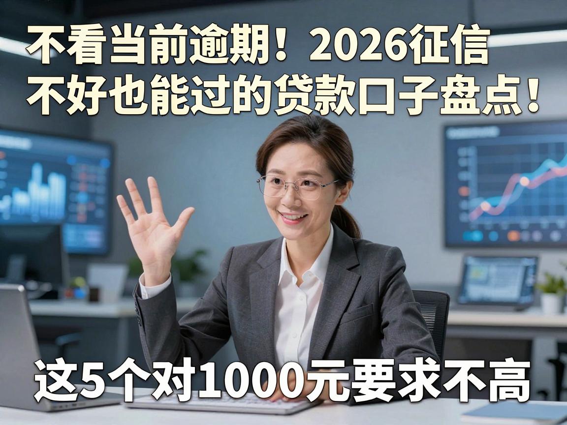 不看当前逾期！2026征信不好也能过的贷款口子盘点，这5个对1000元要求不高