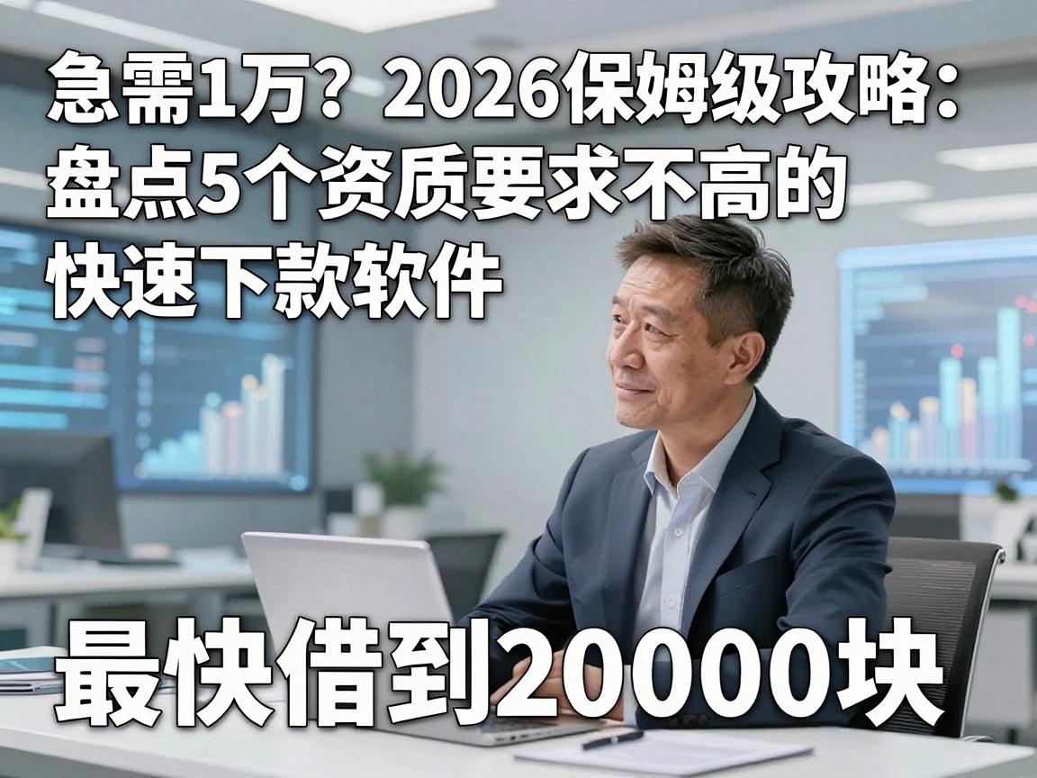 急需1万？2026保姆级攻略：盘点5个资质要求不高的快速下款软件，最快借到20000块！