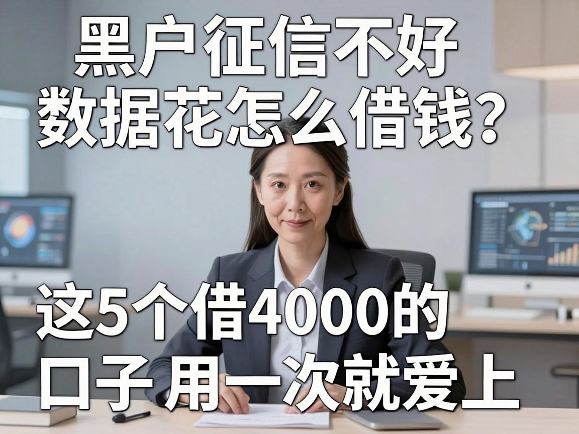 黑户征信不好数据花怎么借钱？这5个借4000的口子用一次就爱上！