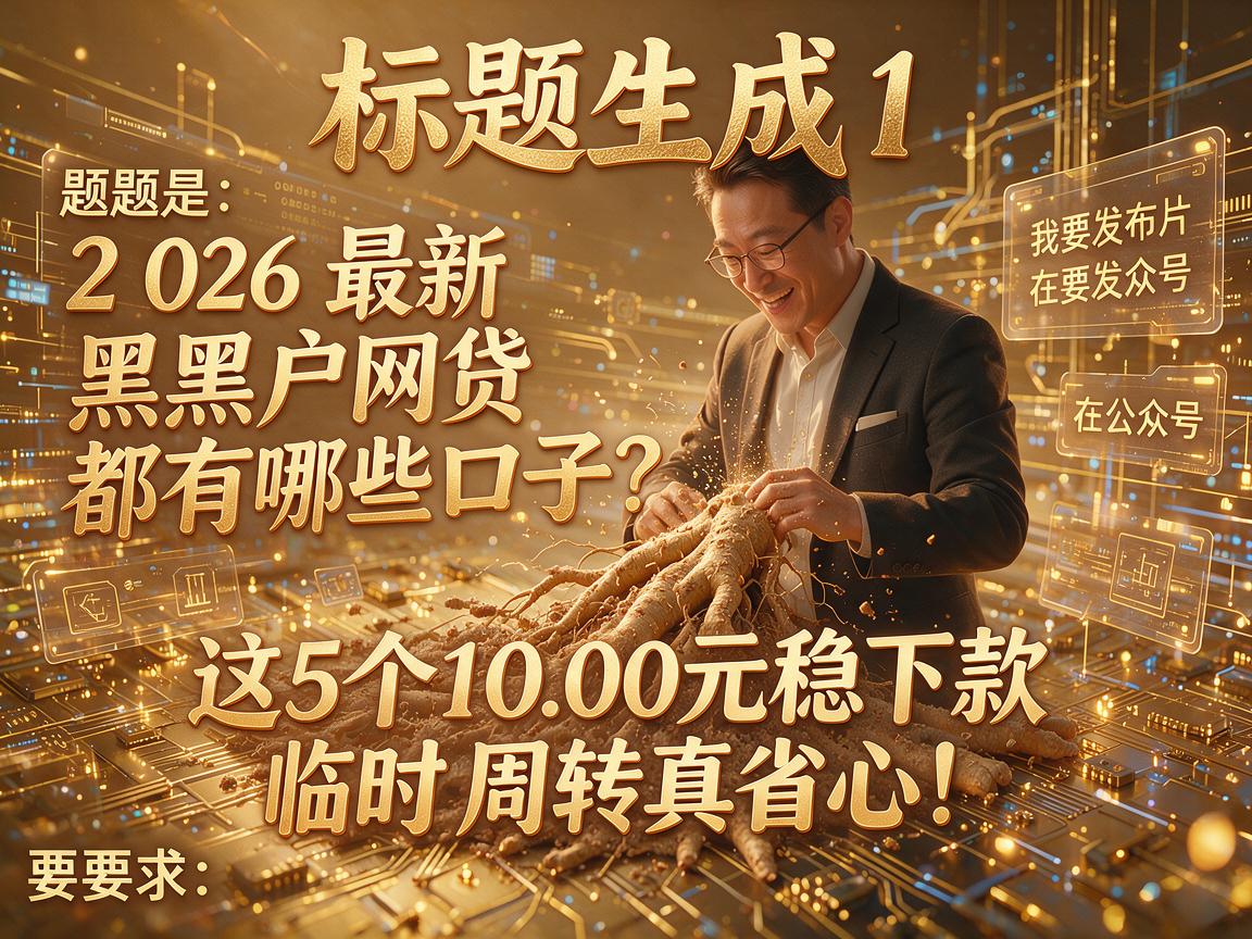 2026最新黑户网贷都有哪些口子？这5个1000元稳下款的口子临时周转真省心！