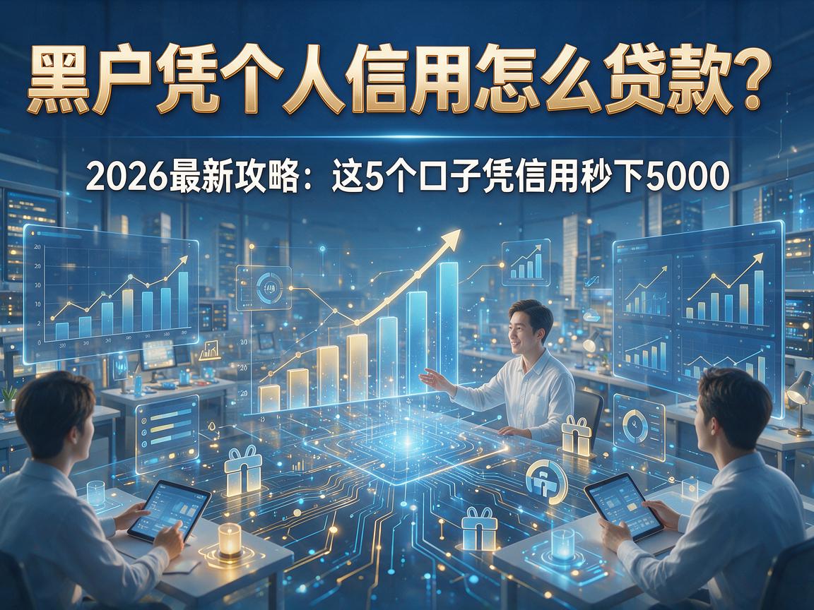 黑户凭个人信用怎么贷款？2026最新攻略：这5个口子凭信用秒下5000