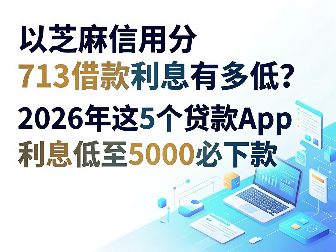 芝麻信用分713借款利息有多低？2026年这5个贷款App利息低至5000必下款