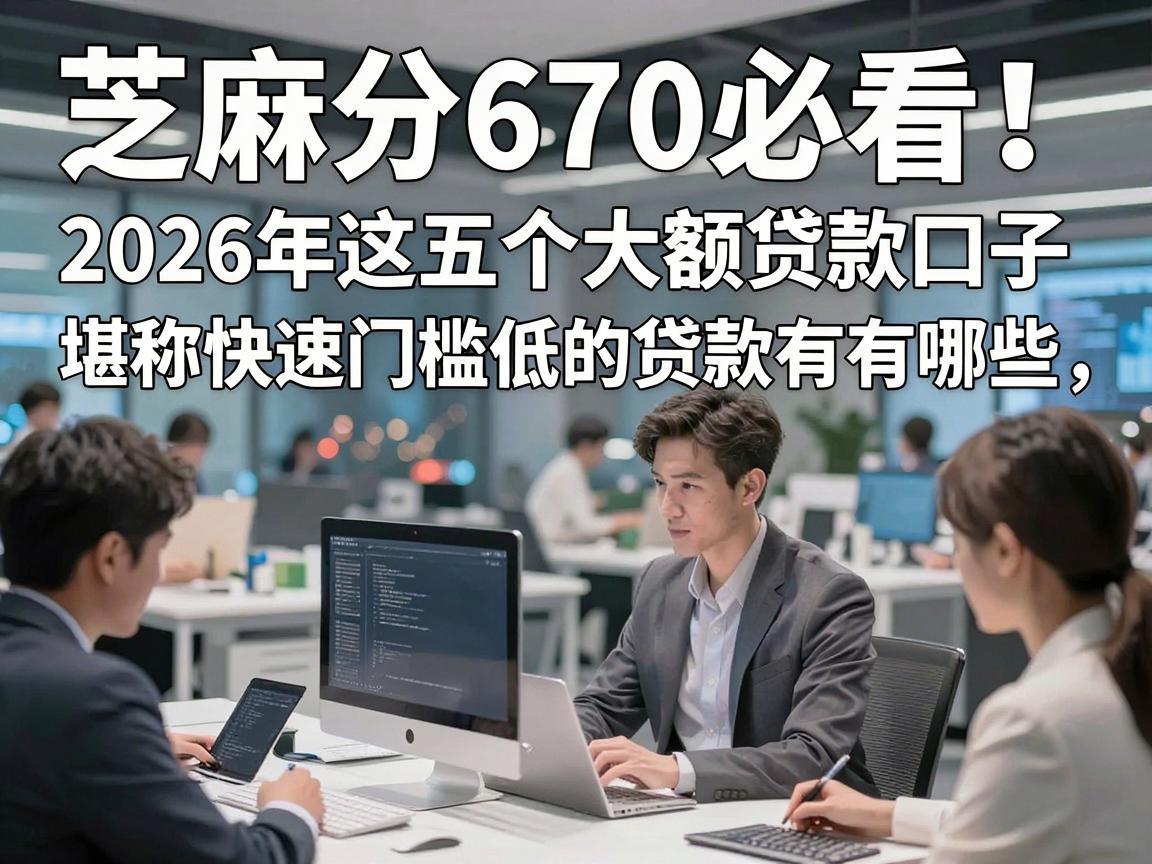 芝麻分670必看！2026年这五个大额贷款口子，堪称快速门槛低的贷款有哪些的终极答案