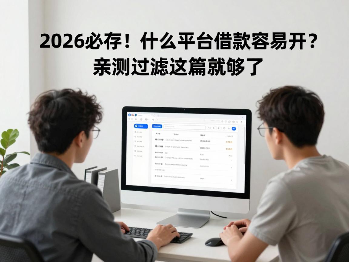 2026必存！什么平台借款容易开？亲测过滤这篇就够了