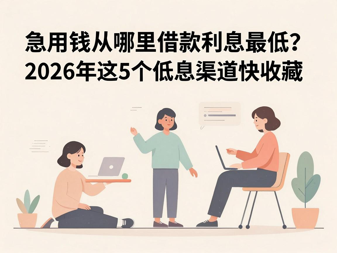 急用钱从哪里借款利息最低？2026年这5个低息渠道快收藏