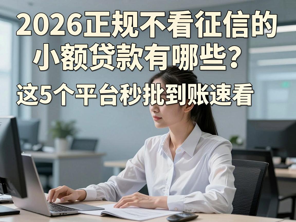 2026正规不看征信的小额贷款有哪些？这5个平台秒批到账速看