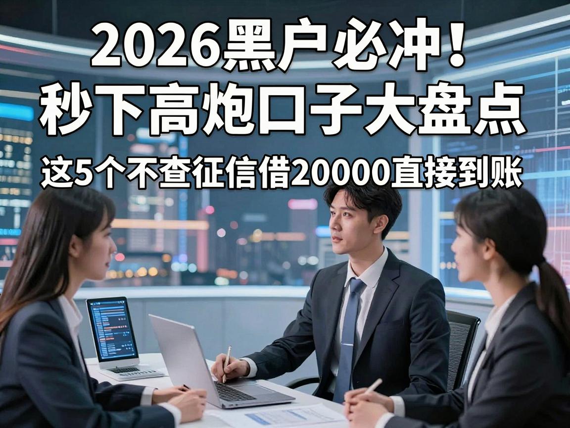 2026黑户必冲！秒下高炮口子大盘点，这5个不查征信借20000直接到账