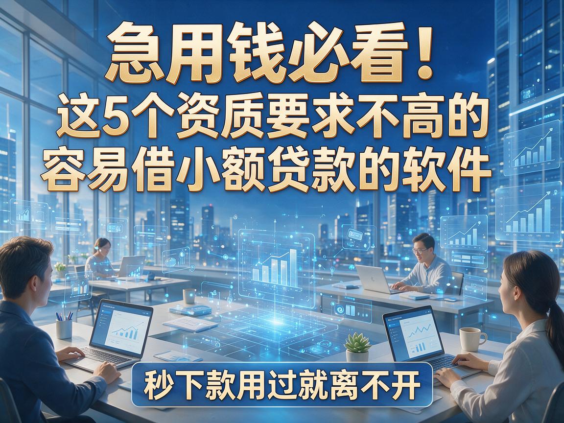 急用钱必看！这5个资质要求不高的容易借小额贷款的软件，秒下款用过就离不开